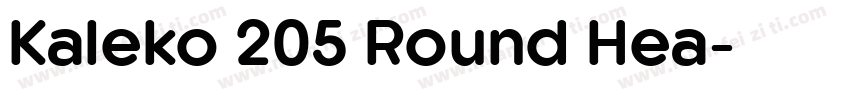 Kaleko 205 Round Hea字体转换